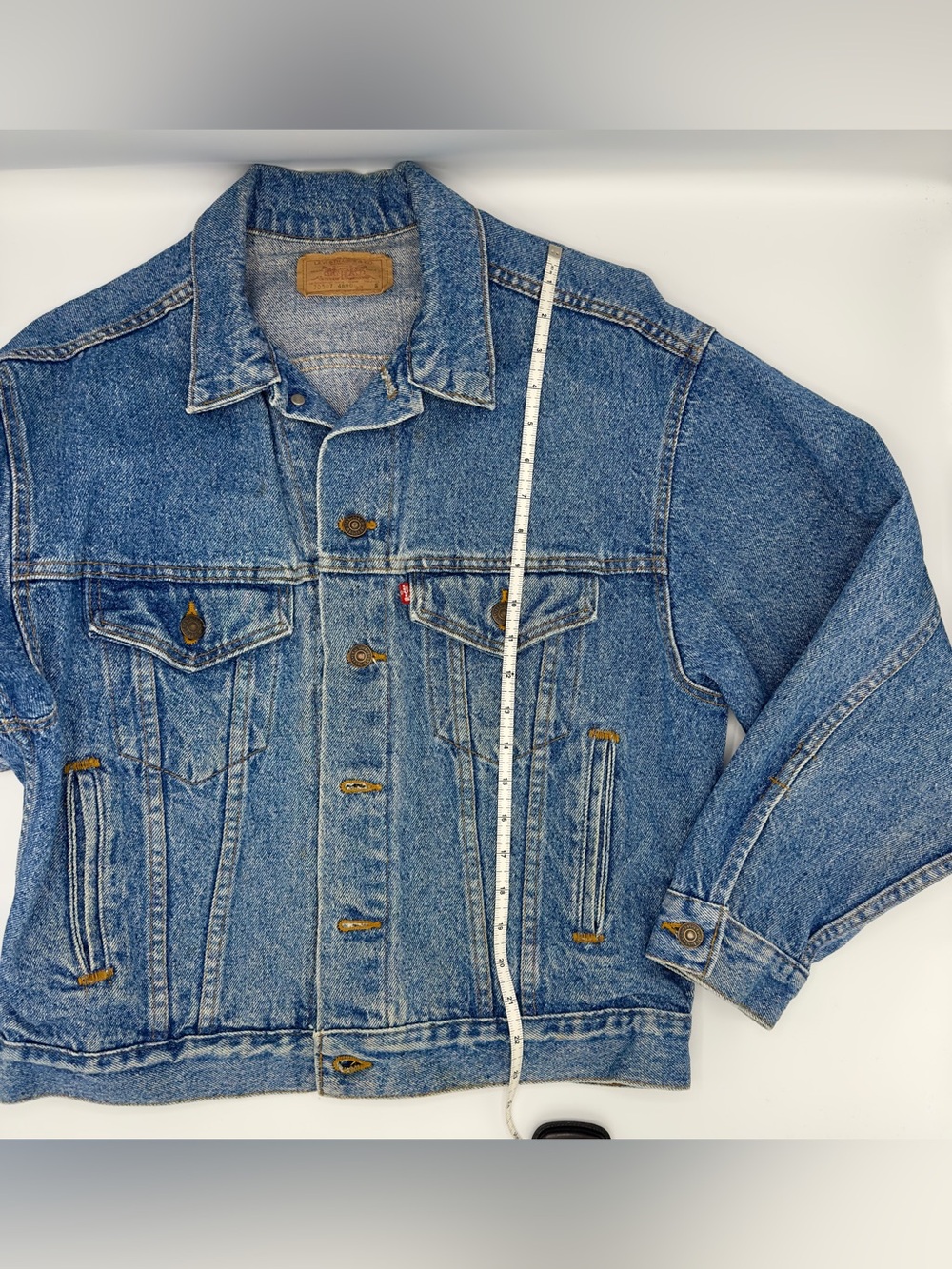Vintage 80s Levi’s 70507 Denim Trucker Jacket Shoot Alaska Film Logo Small - Picture 5 of 14